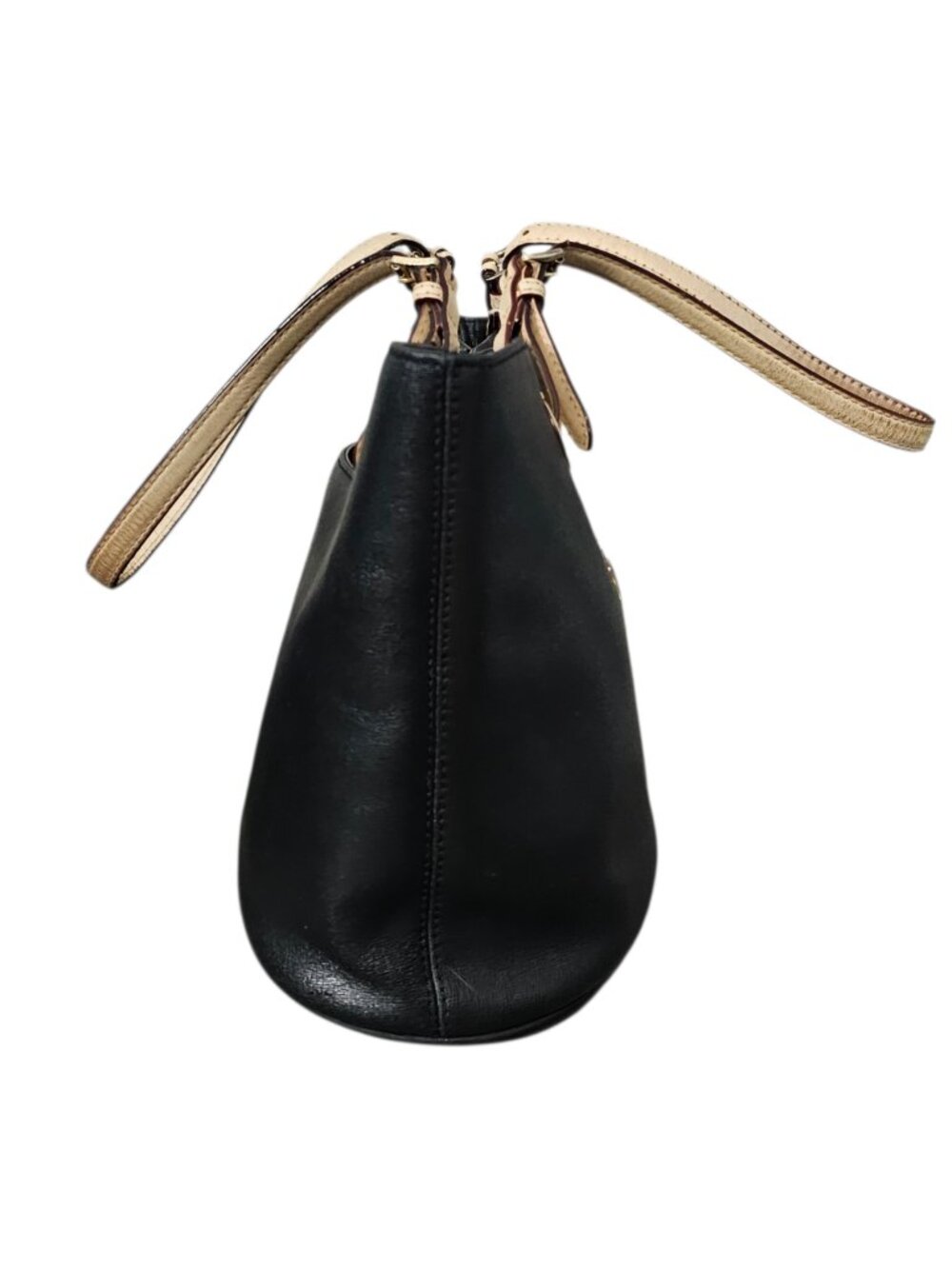 Michael Kors Jet Set Black Leather Shoulder Hobo Tote Hand Bag COA - Picture 6 of 16